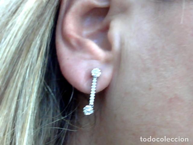 Joyeria: pendientes oro blanco 18 kts y diamantes - Foto 3