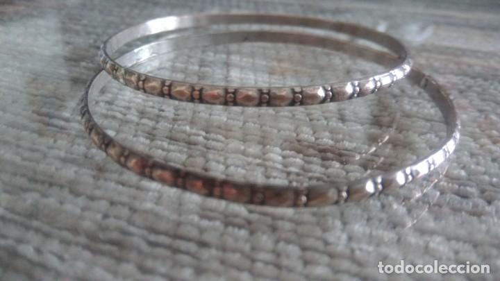 Joyeria: DOS PULSERAS PLATEADAS LABRADAS - Foto 1
