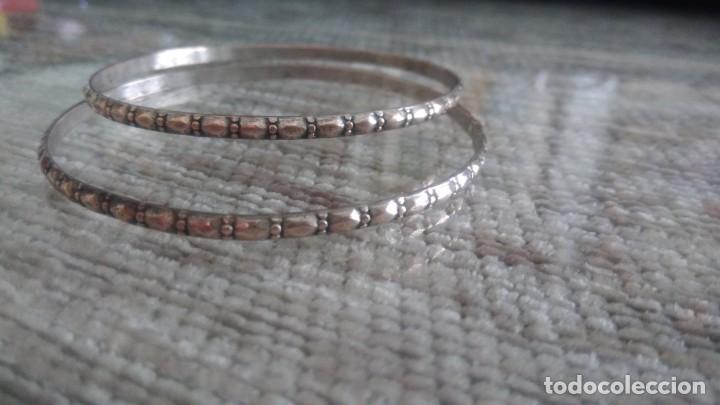 Joyeria: DOS PULSERAS PLATEADAS LABRADAS - Foto 5