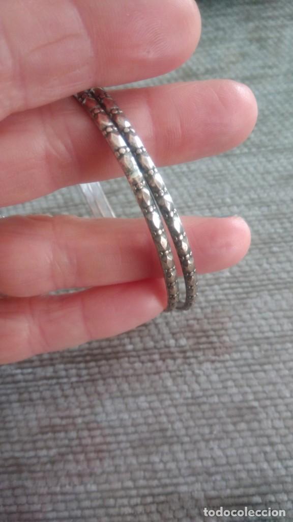 Joyeria: DOS PULSERAS PLATEADAS LABRADAS - Foto 2