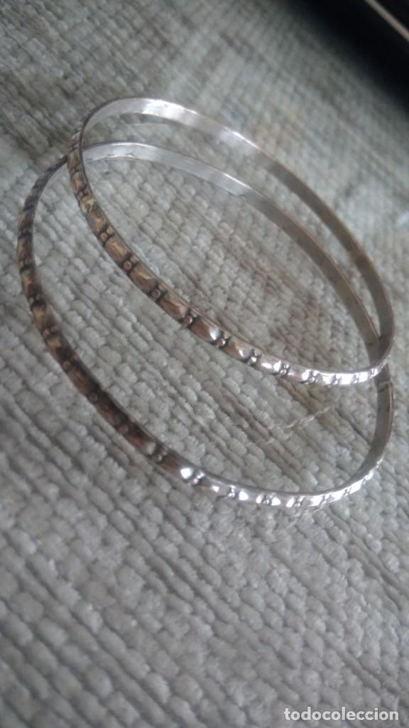 Joyeria: DOS PULSERAS PLATEADAS LABRADAS - Foto 4