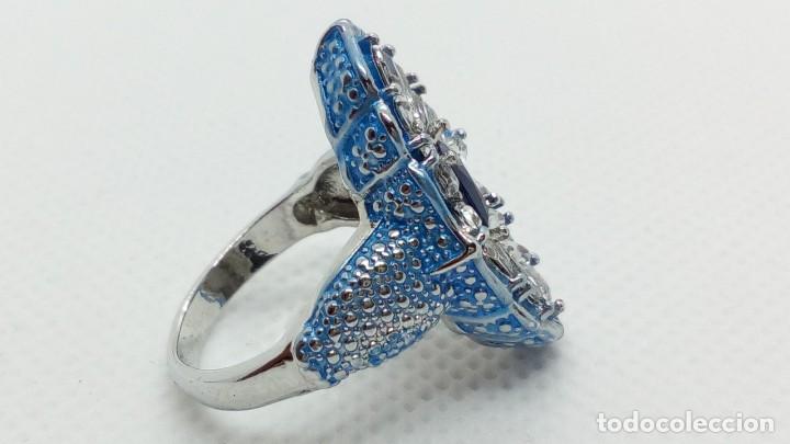 Joyeria: SORTIJA OVAL AZUL CON ZAFIRO Y CIRCONITAS - Foto 2
