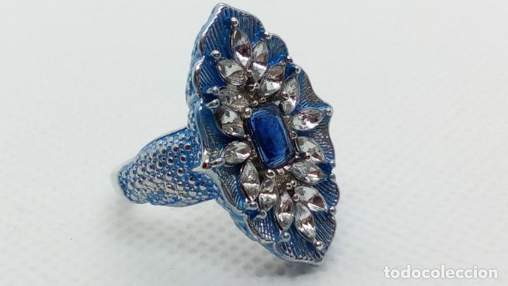 Joyeria: SORTIJA OVAL AZUL CON ZAFIRO Y CIRCONITAS - Foto 3