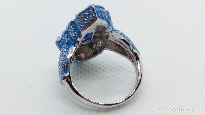 Joyeria: SORTIJA OVAL AZUL CON ZAFIRO Y CIRCONITAS - Foto 4