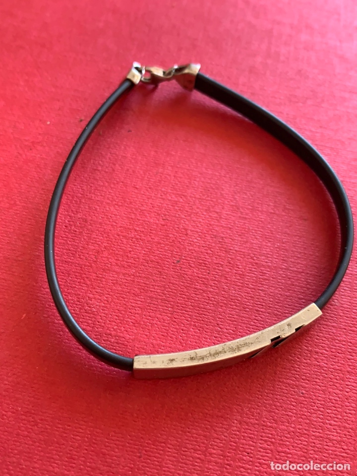 Joyeria: Linda pulsera en plata de Ley y caucho - Foto 7