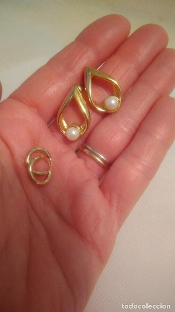 Joyeria: DOS PARES DE PENDIENTES DORADOS - Foto 4