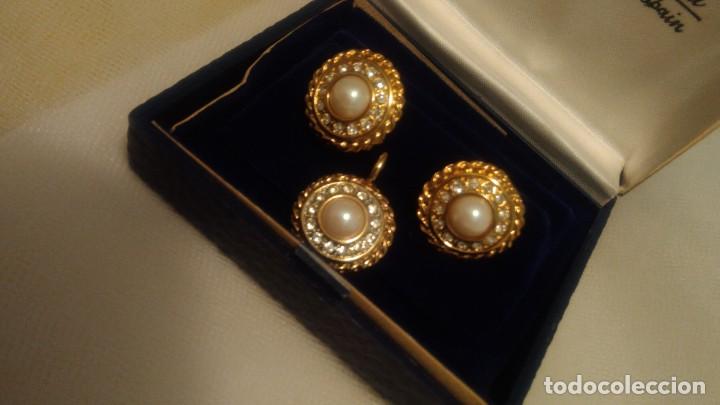 Joyeria: ADEREZO DE PENDIENTES Y COLGANTE DORADO Y PERLA - Foto 3
