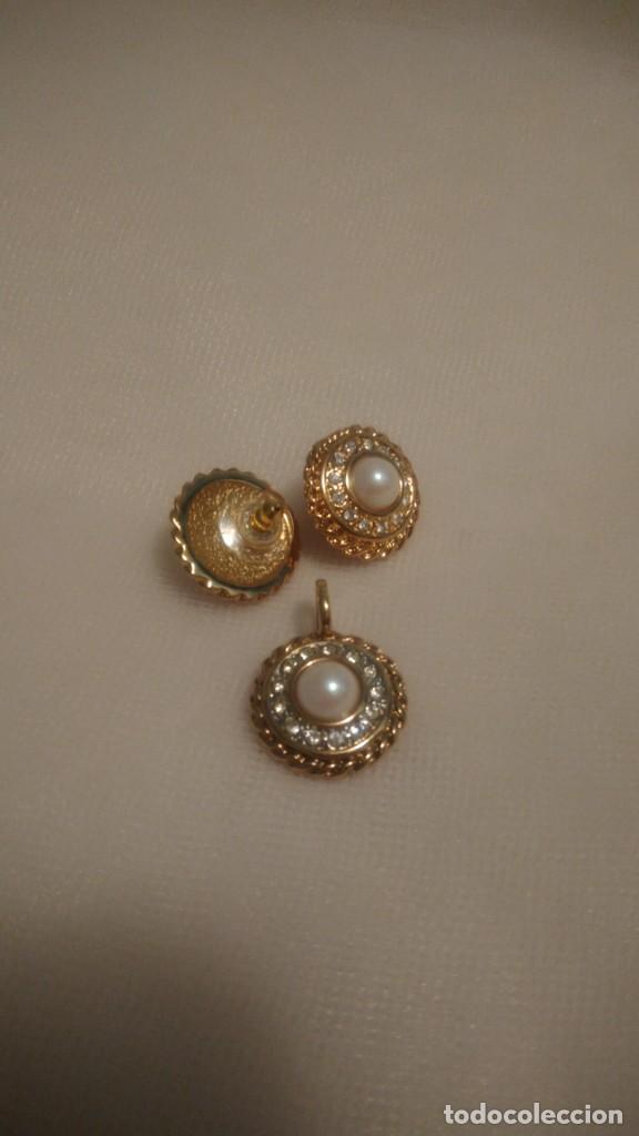 Joyeria: ADEREZO DE PENDIENTES Y COLGANTE DORADO Y PERLA - Foto 6