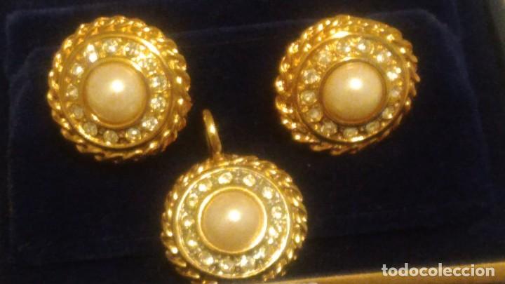 Joyeria: ADEREZO DE PENDIENTES Y COLGANTE DORADO Y PERLA - Foto 10