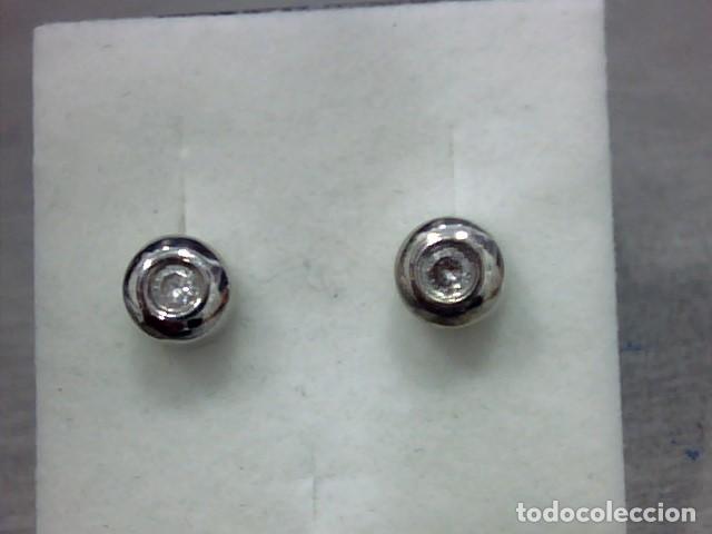 Joyeria: pendiente oro blanco 18 kts y diamantes - Foto 1
