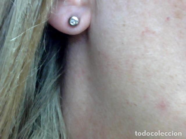 Joyeria: pendiente oro blanco 18 kts y diamantes - Foto 3