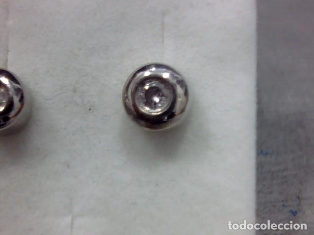 Joyeria: pendiente oro blanco 18 kts y diamantes - Foto 4
