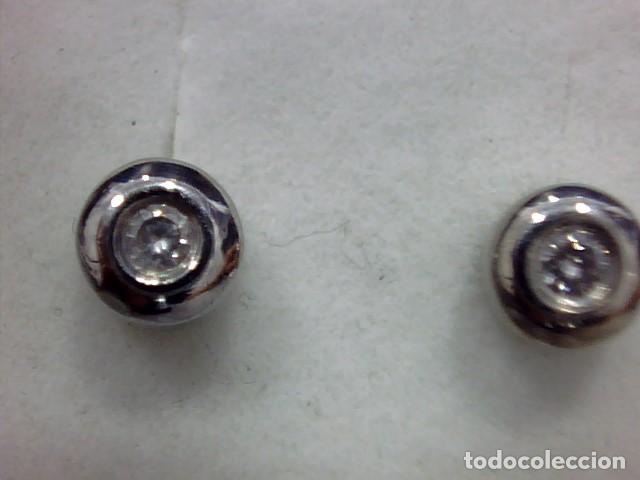 Joyeria: pendiente oro blanco 18 kts y diamantes - Foto 5