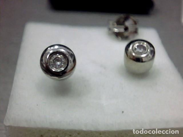 Joyeria: pendiente oro blanco 18 kts y diamantes - Foto 6