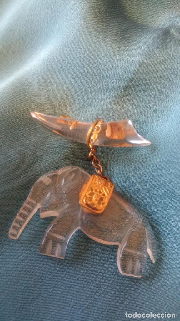 Joyeria: BROCHE MODERNISTA DE ELEFANTE DE CELULOIDE - Foto 1