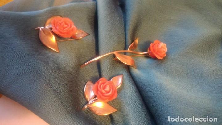 Joyeria: CONJUNTO DE 3 BROCHES ANTIGUOS - Foto 17