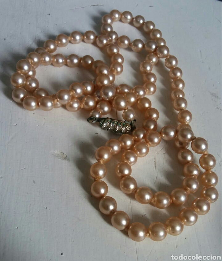 Joyeria: Perlas amarillas o cream - vintage - Foto 4