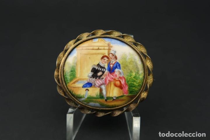 Joyeria: Antiguo Broche Frances Esmalte - Foto 1