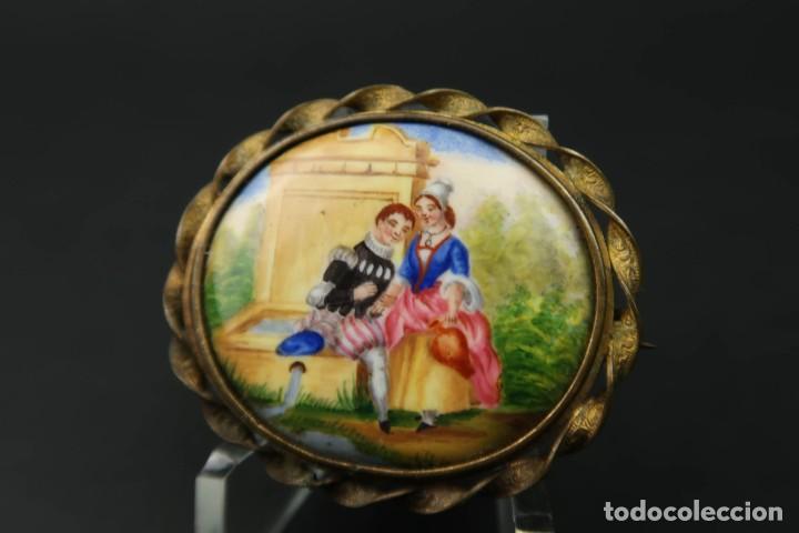 Joyeria: Antiguo Broche Frances Esmalte - Foto 2
