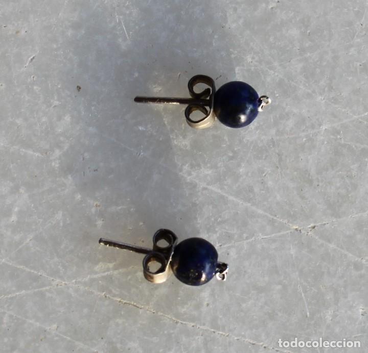 Joyeria: Pendientes de lapislazuli y plata de ley - Foto 1