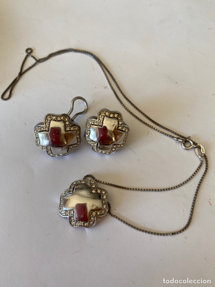 Joyeria: Conjunto colgante y pendientes de plata - Foto 2