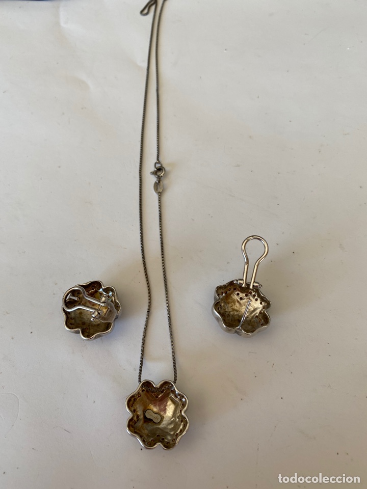 Joyeria: Conjunto colgante y pendientes de plata - Foto 3