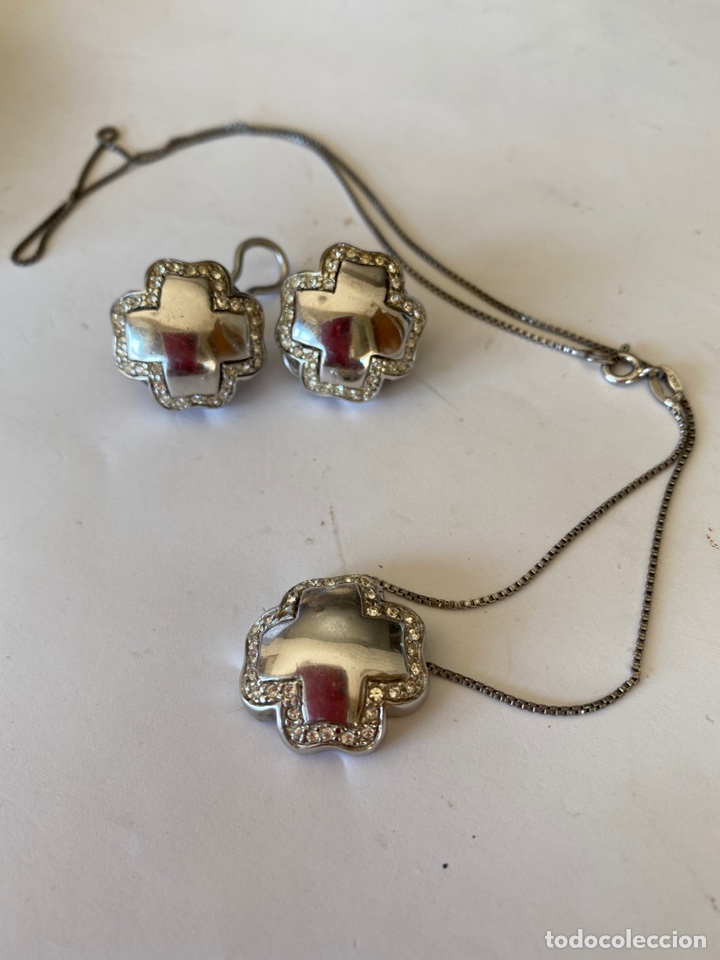 Joyeria: Conjunto colgante y pendientes de plata - Foto 1