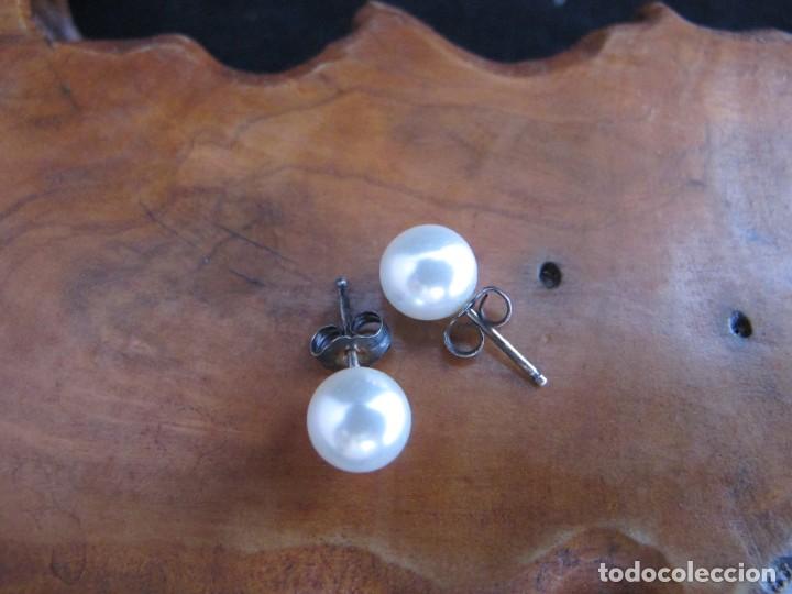 Joyeria: Pendientes de plata y perla sint&eacute;tica - Foto 2