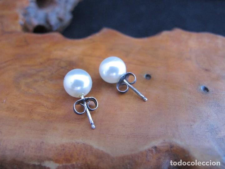 Joyeria: Pendientes de plata y perla sint&eacute;tica - Foto 3
