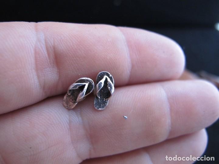 Joyeria: Pendientes de plata forma de chancleta - Foto 4