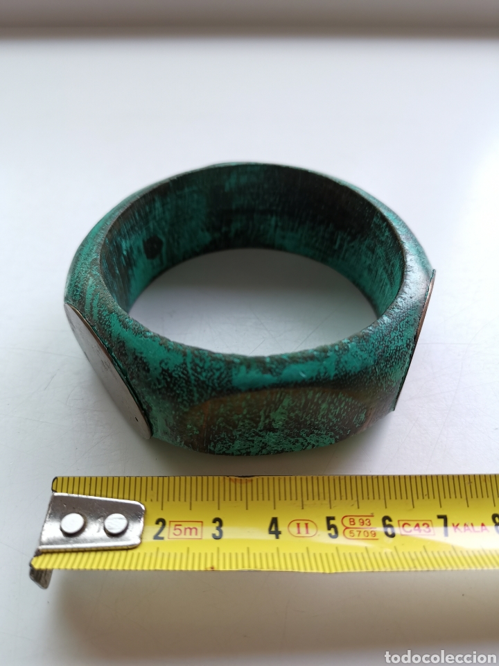 Joyeria: Pulsera brazalete de madera azul verde turquesa. De Mango - Foto 2