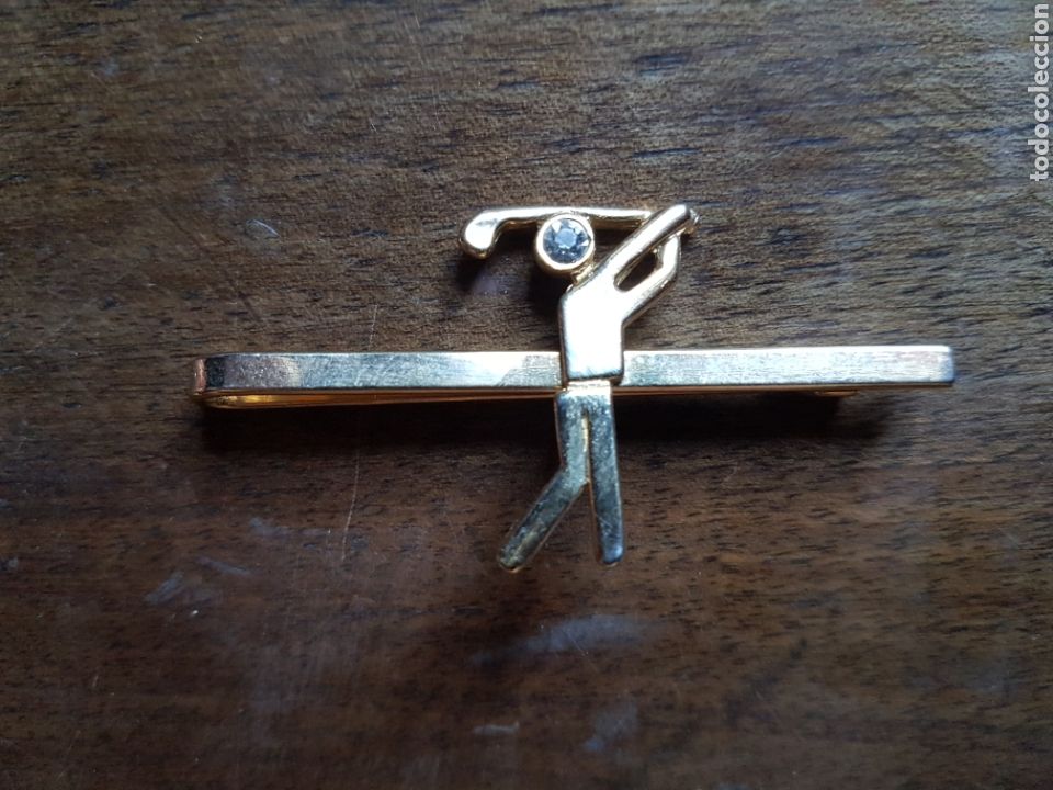 Joyeria: Pisacorbatas Golfista cabeza de gema - Foto 1
