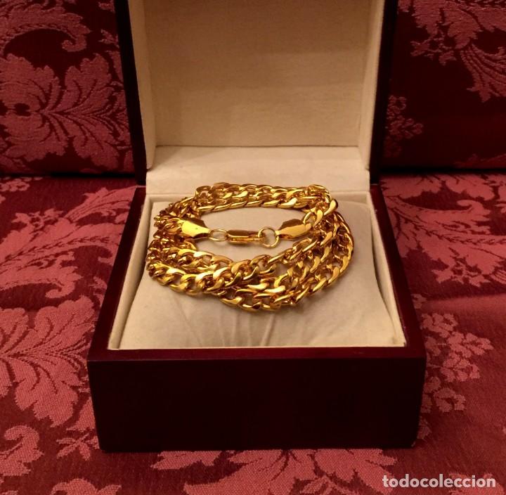 Joyeria: CADENA BARBADA CHAPADA EN ORO DE 70 CM - 48 GRAMOS. - Foto 4