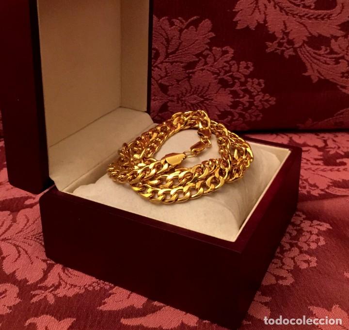 Joyeria: CADENA BARBADA CHAPADA EN ORO DE 70 CM - 48 GRAMOS. - Foto 3