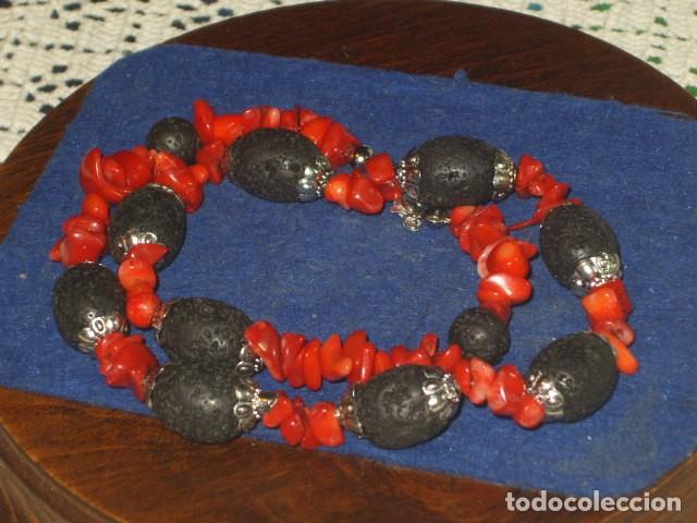 Joyeria: COLLAR DE CORAL ROJO Y LAVA VOLCANICA. - Foto 3