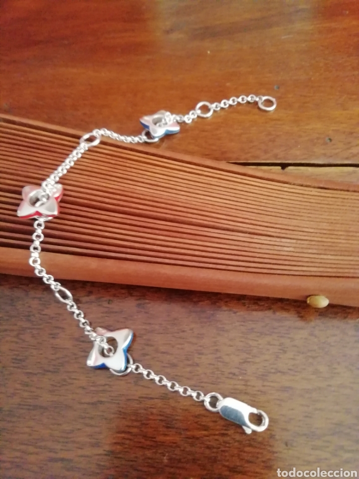 Joyeria: PULSERA DE PLATA Y ESMALTE. 19 CM - Foto 3