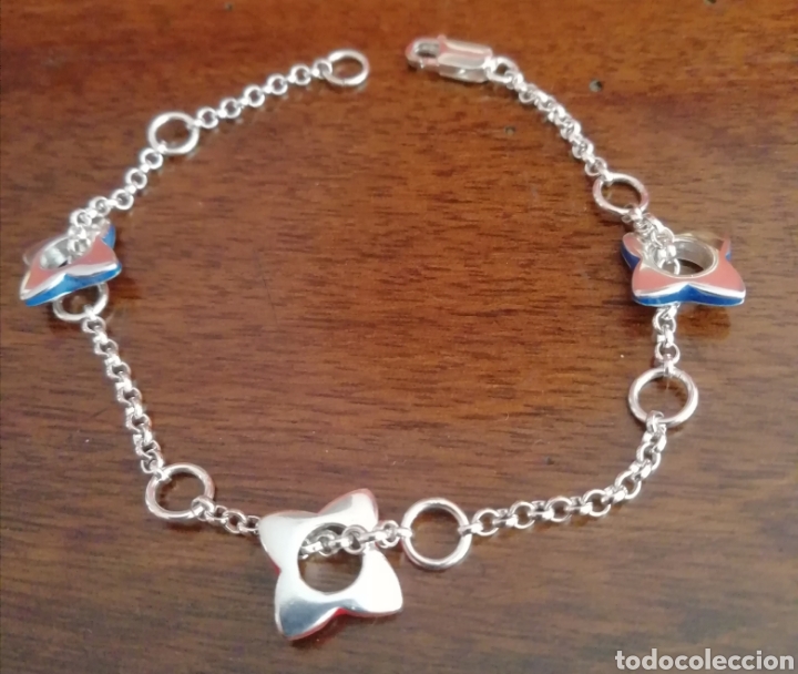 Joyeria: PULSERA DE PLATA Y ESMALTE. 19 CM - Foto 4