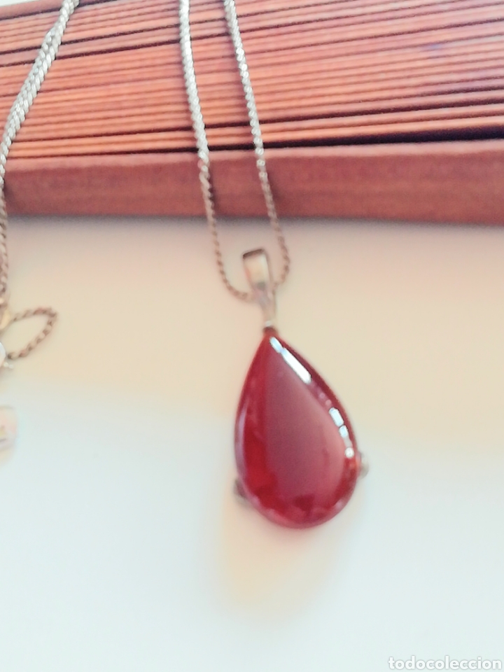 Joyeria: GARGANTILLA DE PLATA CON CORNALINA. CONTRASTADA - Foto 3