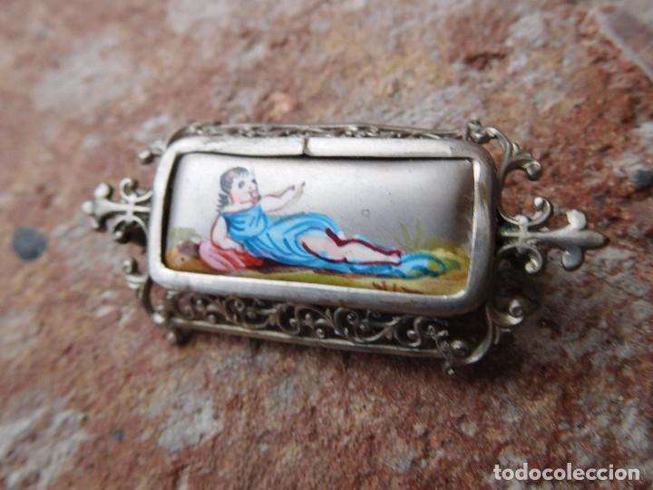 Joyeria: Broche de plata y esmalte &eacute;poca finales del siglo XVIII - Foto 2