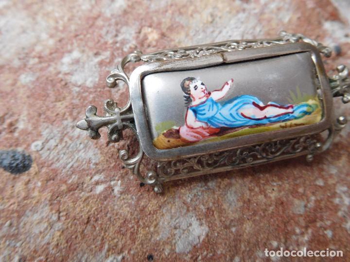 Joyeria: Broche de plata y esmalte &eacute;poca finales del siglo XVIII - Foto 3