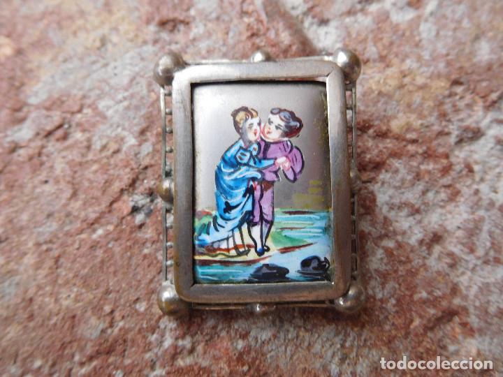 Joyeria: Broche de plata y esmalte &eacute;poca finales del siglo XVIII - Foto 1
