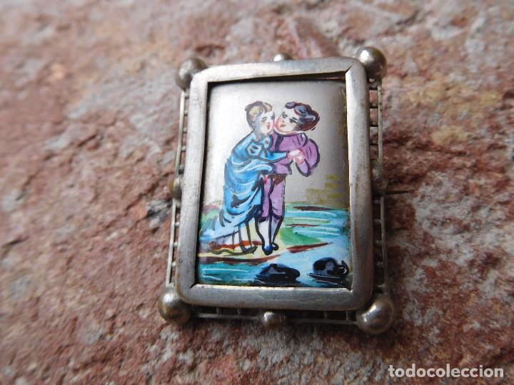 Joyeria: Broche de plata y esmalte &eacute;poca finales del siglo XVIII - Foto 2