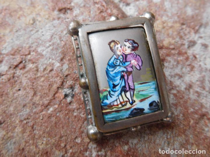 Joyeria: Broche de plata y esmalte &eacute;poca finales del siglo XVIII - Foto 3