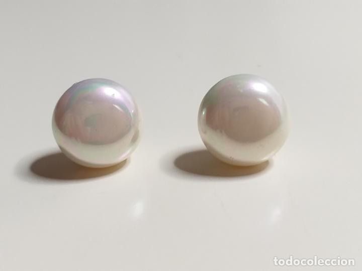 Joyeria: Pendientes de bola. Color blanco perlado. - Foto 1