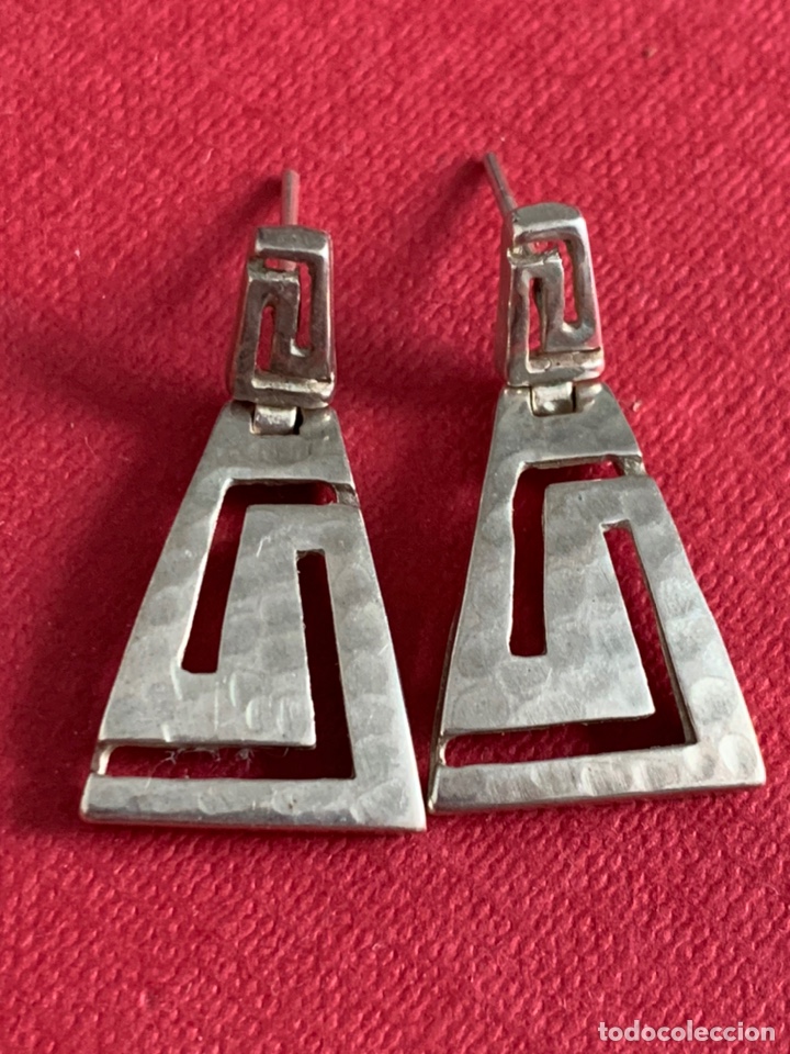 Joyeria: Preciosa pareja de pendientes en plata de Ley. Plata contrastada