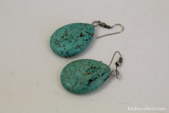 Joyeria: pendientes lagrima turquesa - Foto 2