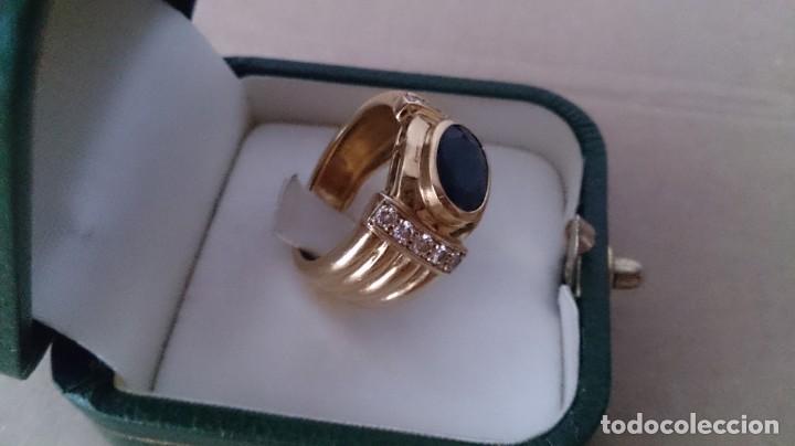 Joyeria: ANILLO DE ORO ZAFIRO Y BRILLANTES - Foto 5