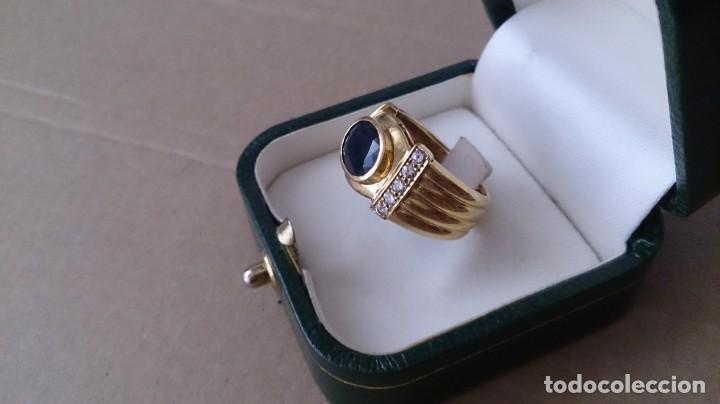 Joyeria: ANILLO DE ORO ZAFIRO Y BRILLANTES - Foto 6