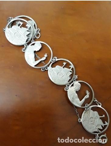 Joyeria: PULSERA MONEDAS RECORTADAS... ARTE numismatico.. - Foto 1