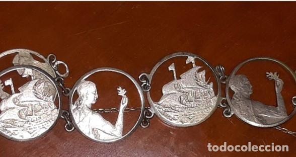 Joyeria: PULSERA MONEDAS RECORTADAS... ARTE numismatico.. - Foto 2